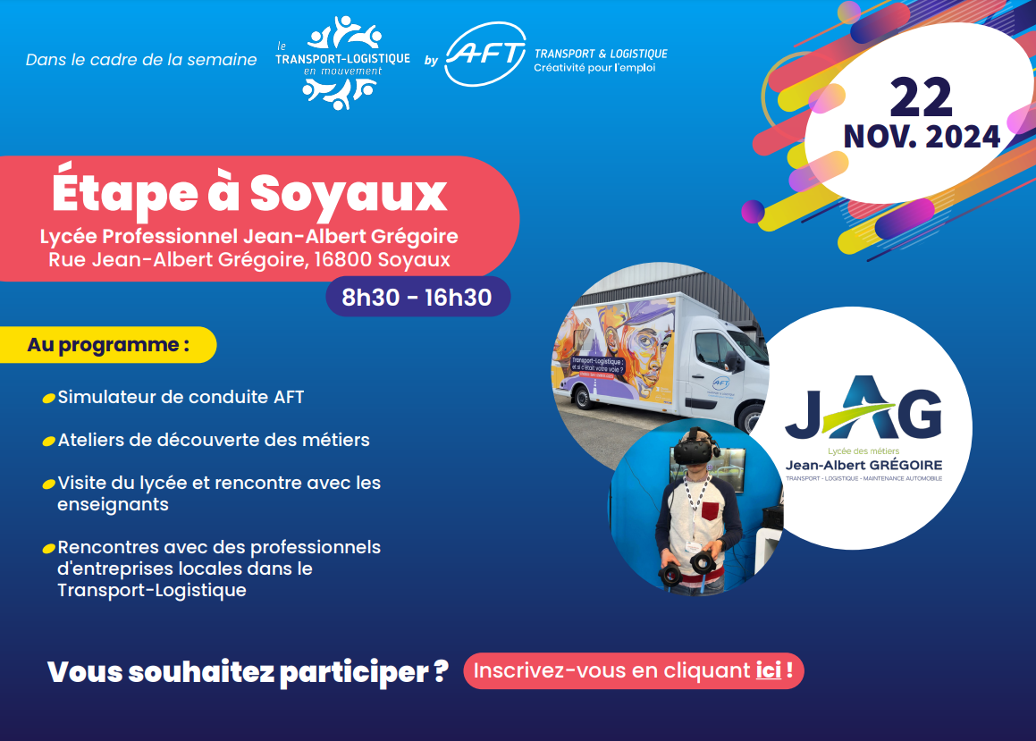 AFFICHE ETAPE A SOYAUX semaine Transport Logistique en mouvement 