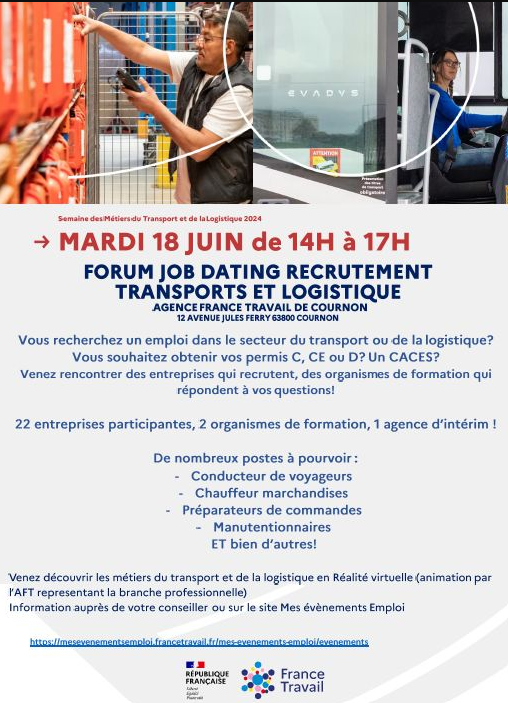 Forum job dating MArdi 18 juin cournon