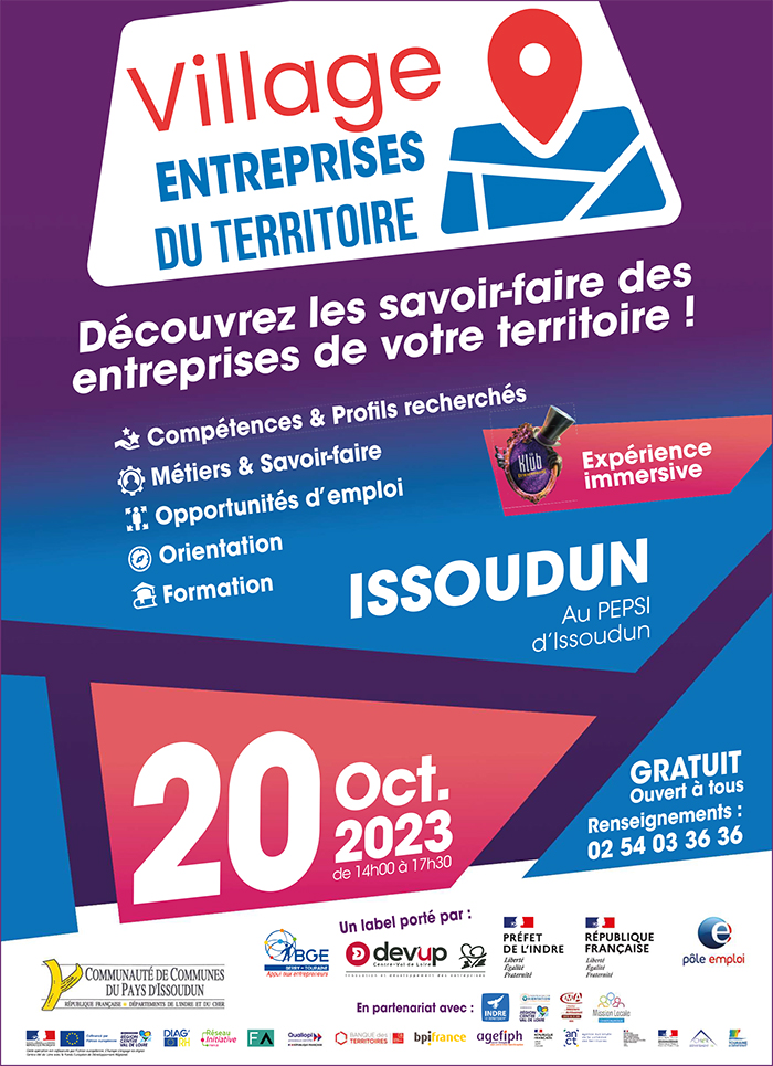 affiche village entreprises issoudun