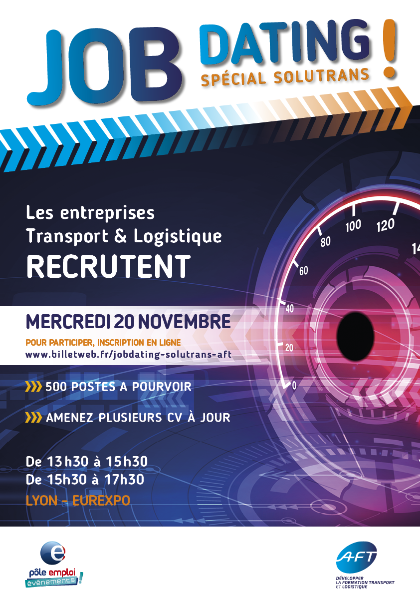 Affiche JobDating Solutrans 2019 AFT