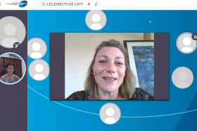Capture d'écran du webinar Dialogue avec un Pro de l'AFT avec Valérie Albouy